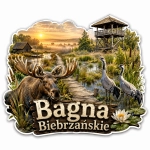 Magnes pamiątkowy z motywem Bagien Biebrzańskich