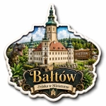 Magnes Bałtów z motywem dinozaurów