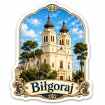 Pamiątkowy magnes Biłgoraj z motywem kościoła