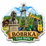 Pamiątkowy magnes Bóbrka z nadrukiem regionalnym