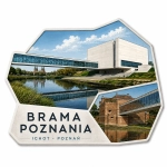 Magnes pamiątkowy z motywem Brama Poznania