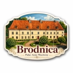 Pamiątkowy magnes Brodnica z Pałacem Anny Wazówny