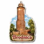 Magnes pamiątkowy Brodnica z motywem wieży obronnej