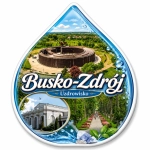 Pamiątkowy magnes Busko-Zdrój z motywem uzdrowiska