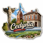 Magnes turystyczny z widokiem na Cedynię