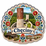 Magnes pamiątkowy Chęciny – Zamek i Miasto