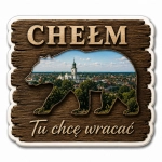 Magnes Chełm – Tu chcę wracać z widokiem białej świątyni z kopułowym dachem