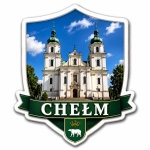 Pamiątkowy magnes Chełm z motywem Bazyliki w Chełmie