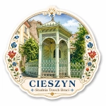 Magnes pamiątkowy Cieszyn z nadrukiem UV