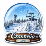 Pamiątkowy magnes Czantoria z zimowym motywem