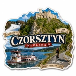 Magnes pamiątkowy Czorsztyn z motywem Zamku Czorsztyn
