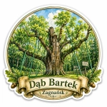 Magnes pamiątkowy z motywem Dębu Bartka