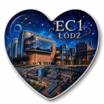 Magnes EC1 Łódź z motywem budynku modernistycznego