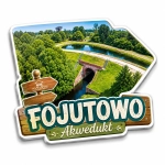 Magnes pamiątkowy Fojutowo z widokiem na akwedukt