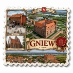 Magnes turystyczny z widokiem Gniewu
