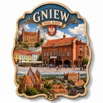 Magnes pamiątkowy z Gniewu