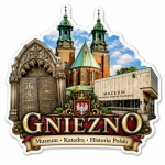 Pamiątkowy magnes Gniezno z nadrukiem UV