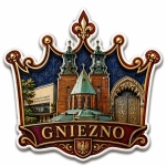 Magnes pamiątkowy Gniezno z nadrukiem UV