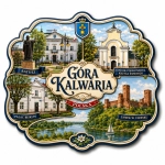 Magnes Góra Kalwaria z motywem Ratusza, Pałacu Biskupiego i Kościoła Podwyższenia Krzyża