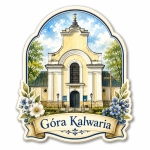 Pamiątkowy magnes Góra Kalwaria z motywem kościoła