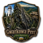 Magnes pamiątkowy Gwarkowa Perć z Parku Krajobrazowego Góry Opawskie