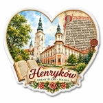 Magnes Henryków z motywem zabytkowego kompleksu klasztornego