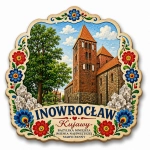 Pamiątkowy magnes Inowrocław z motywem kościoła