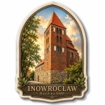 Pamiątkowy magnes Inowrocław z widokiem Bazyliki NMP
