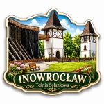 Magnes pamiątkowy z motywem Tężni Solankowej w Inowrocławiu