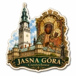 Magnes pamiątkowy z motywem Jasnej Góry