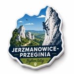 Magnes Jerzmanowice-Przeginia z motywem wspinaczki na skałach