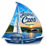 Magnes z żaglówką nad Jeziorem Czos