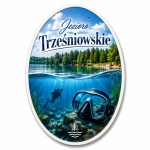 Magnes pamiątkowy Jezioro Trześniowskie z podwodną scenerią