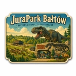 Magnes pamiątkowy z motywem JuraPark Bałtów