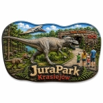 Magnes pamiątkowy JuraPark Krasiejów z dinozaurami i lasem