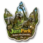 Magnes pamiątkowy JuraPark Solec Kujawski z motywem dinozaurów