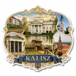 Pamiątkowy magnes turystyczny Kalisz z nadrukiem UV