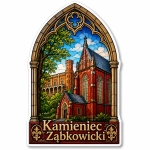 Magnes Kamieniec Ząbkowicki z motywem gotyckiego kościoła