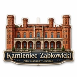 Magnes pamiątkowy Kamieniec Ząbkowicki z motywem Pałacu Marianny Orańskiej