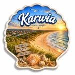 Magnes Karwia z motywem plaży i słońca