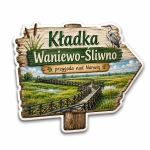 Pamiątkowy magnes Kładka Waniewo-Śliwno nad Narwią