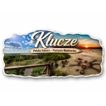 Magnes Klucze z widokiem na Pustynię Błędowską, las i budynki turystyczne