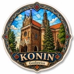 Magnes turystyczny Konin z motywem architektury