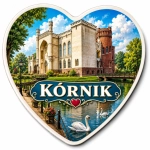 Magnes pamiątkowy Kórnik z nadrukiem UV