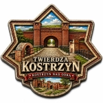 Magnes pamiątkowy z motywem Twierdzy Kostrzyn nad Odrą