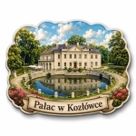 Pamiątkowy magnes przedstawiający Pałac w Kozłówce