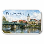 Magnes Krapkowice z widokiem na Odrę, most i historyczne budynki