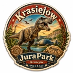 Magnes pamiątkowy JuraPark Krasiejów z motywem paleontologicznym