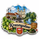 Magnes Krasnystaw z motywem katedry i rzeki