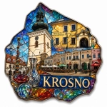 Pamiątkowy magnes turystyczny z motywem Krosna